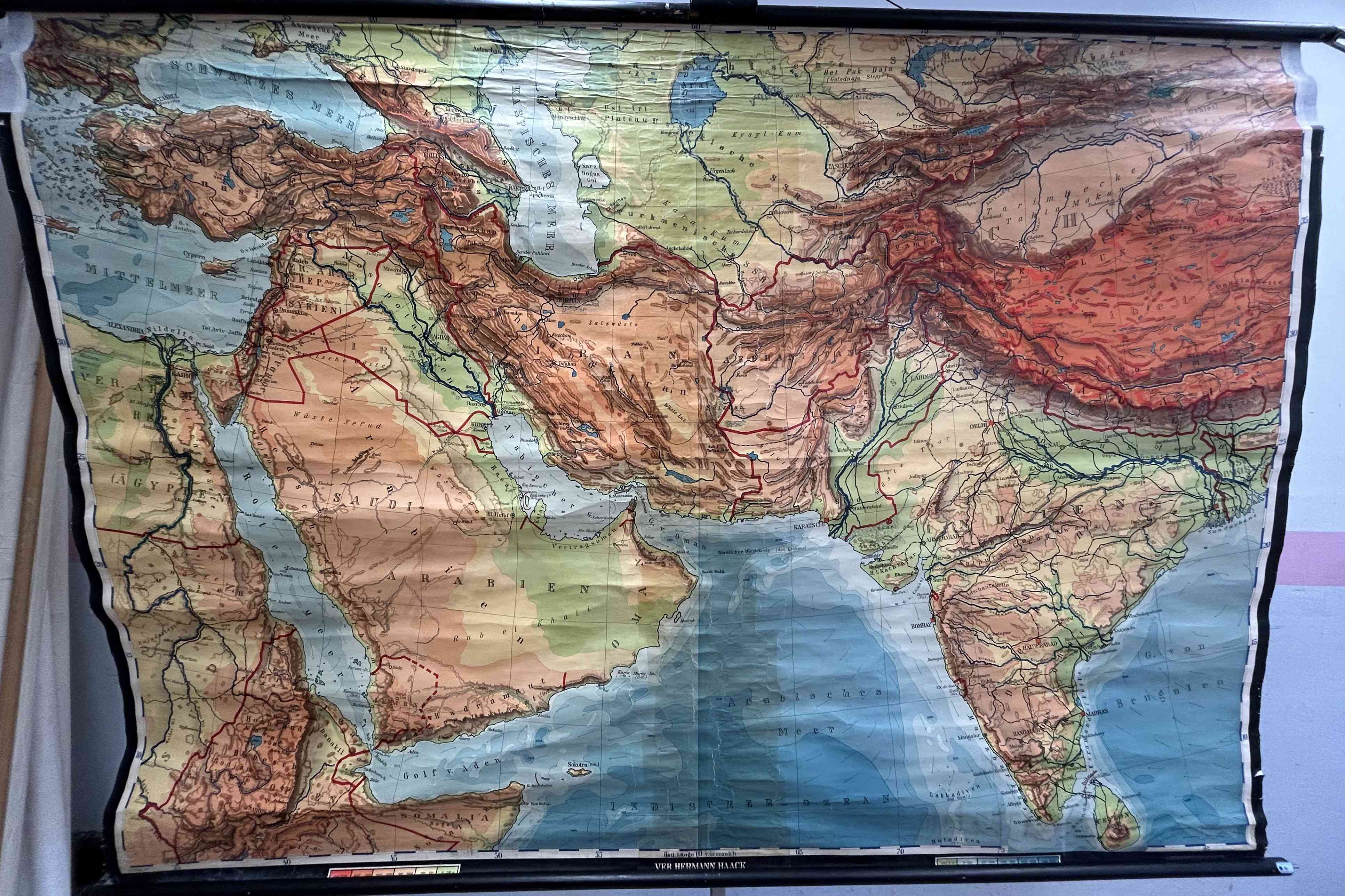 Eurasien Arabien physisch